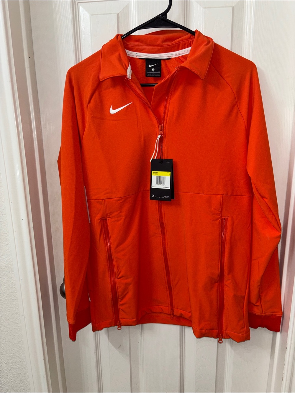 Women's Orange Full-Zip Therma Fleece Sideline Football Jacket